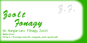 zsolt fonagy business card